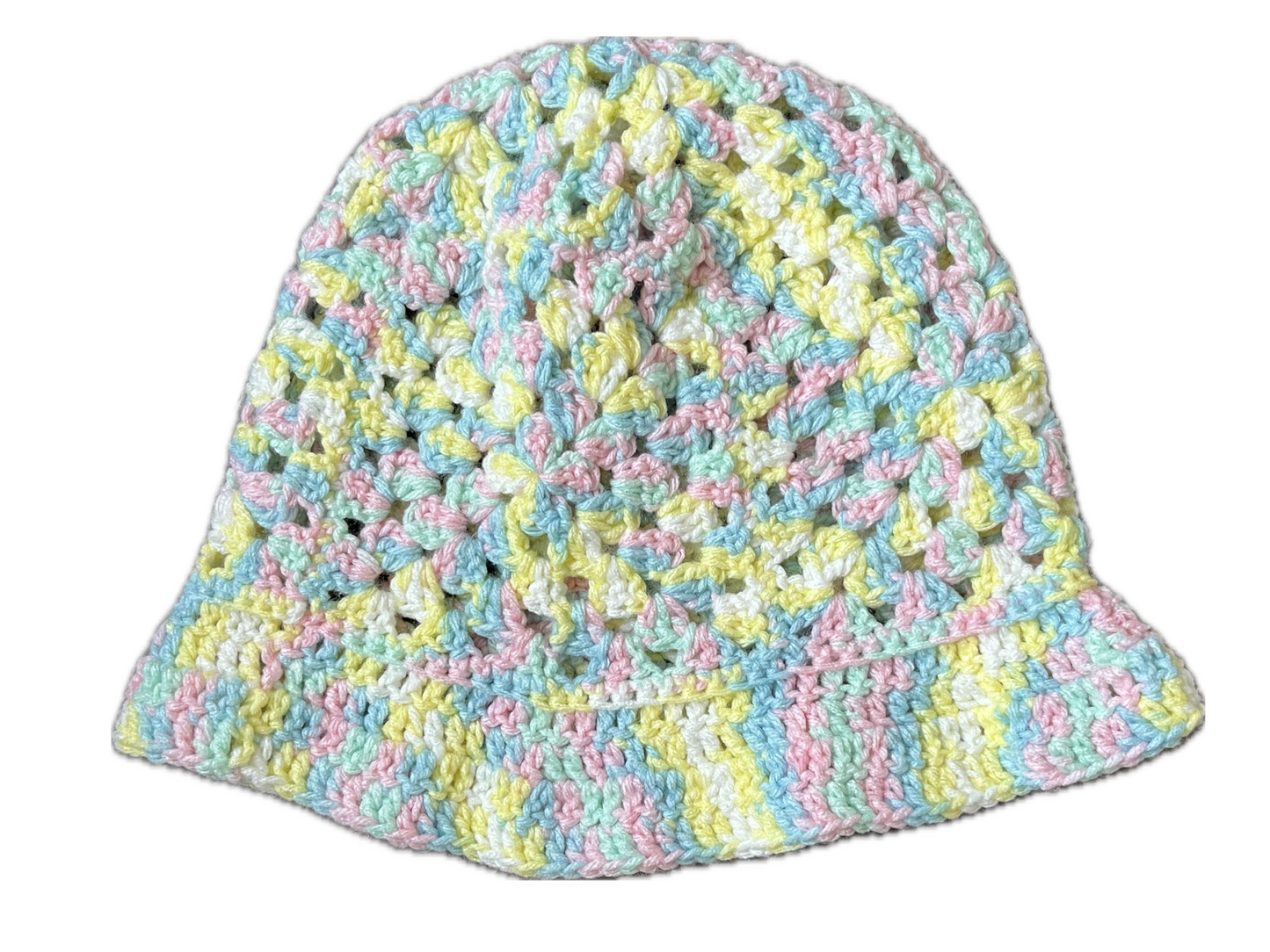 YG Granny’s “Granny Squares” Crocheted Bucket Hat