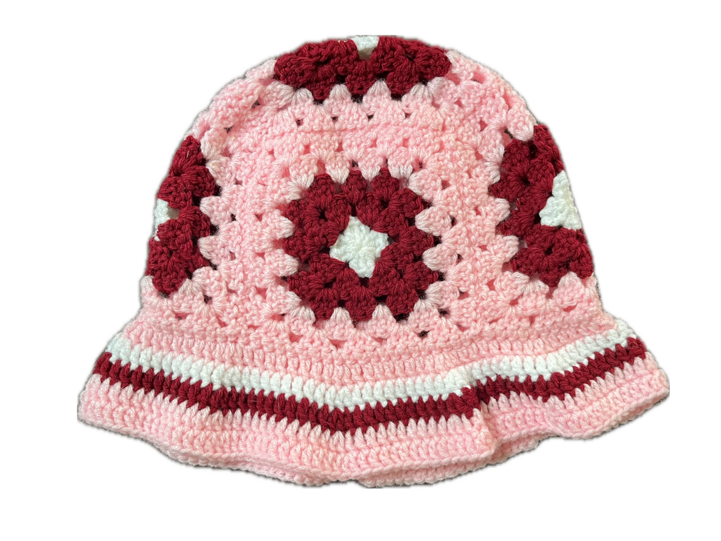 YG Granny’s “Granny Squares” Crocheted Bucket Hat