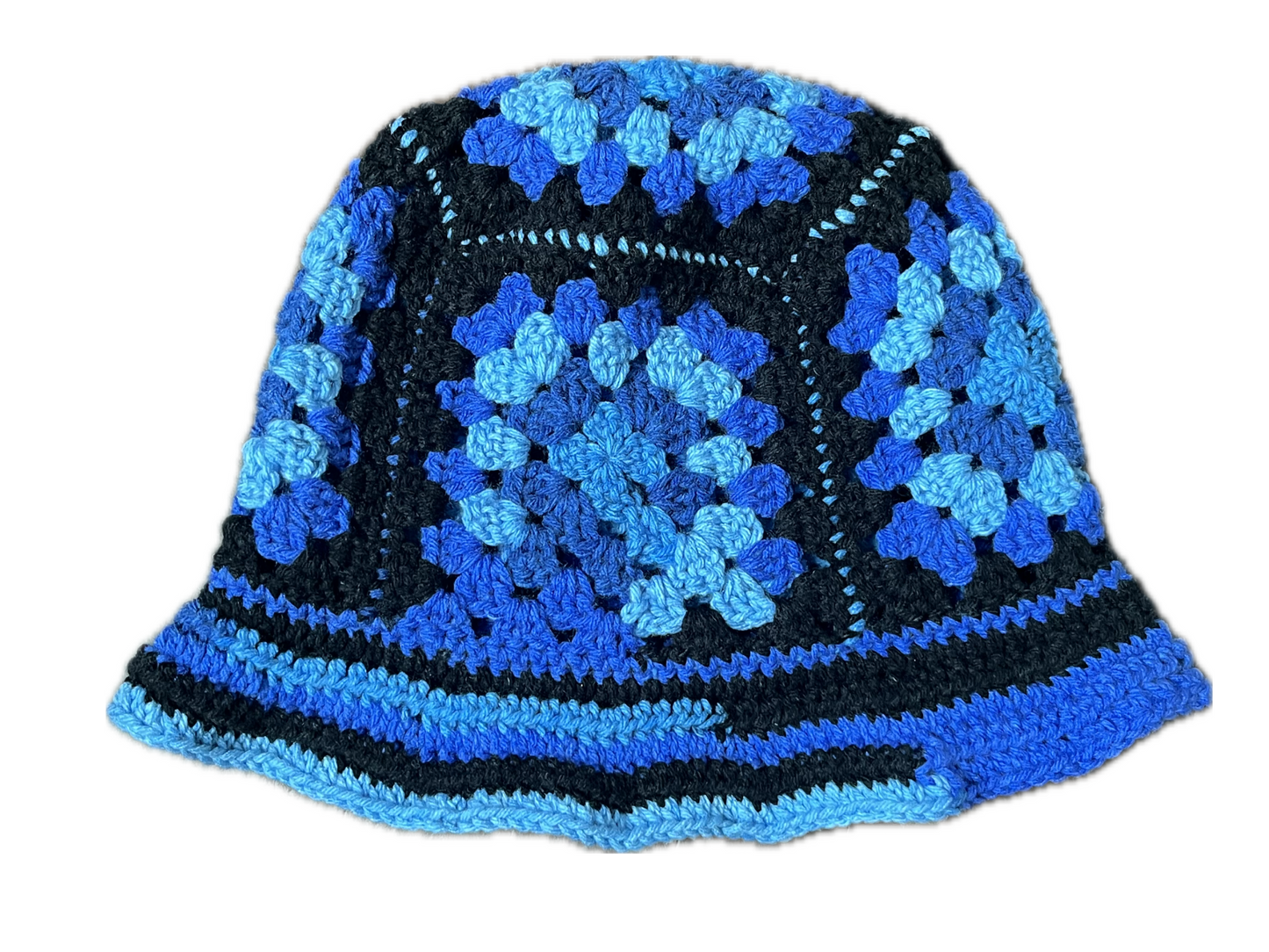 YG Granny’s “Granny Squares” Crocheted Bucket Hat