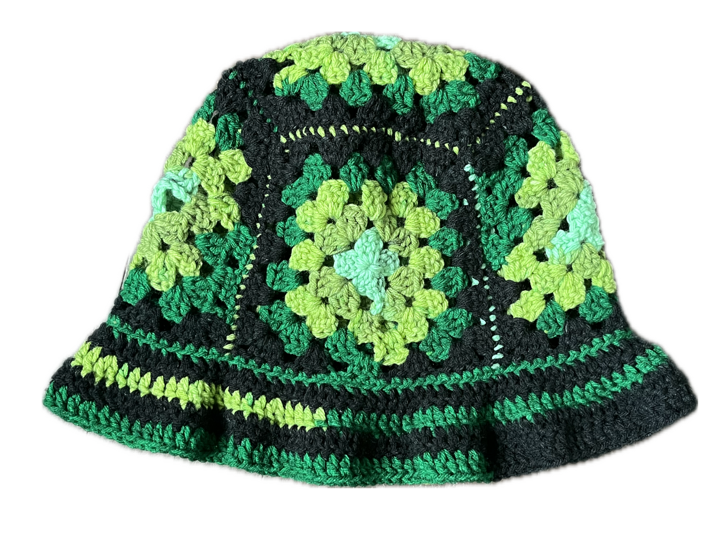 YG Granny’s “Granny Squares” Crocheted Bucket Hat