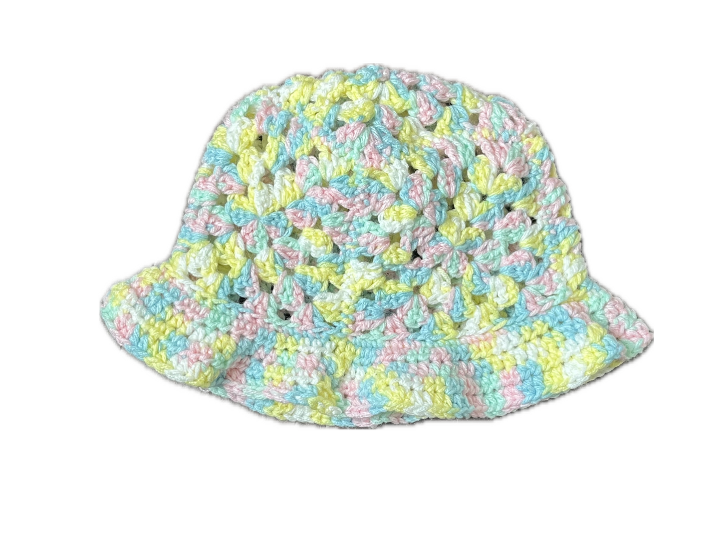 YG Granny’s “Granny Squares” Crocheted Bucket Hat