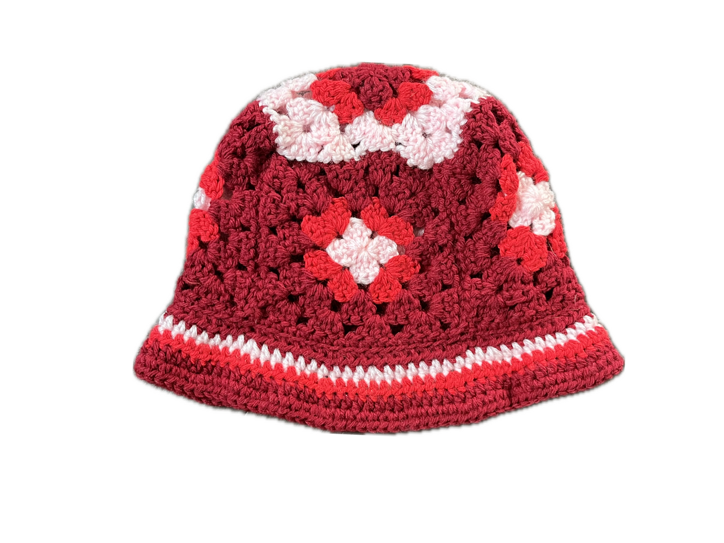 YG Granny’s “Granny Squares” Crocheted Bucket Hat