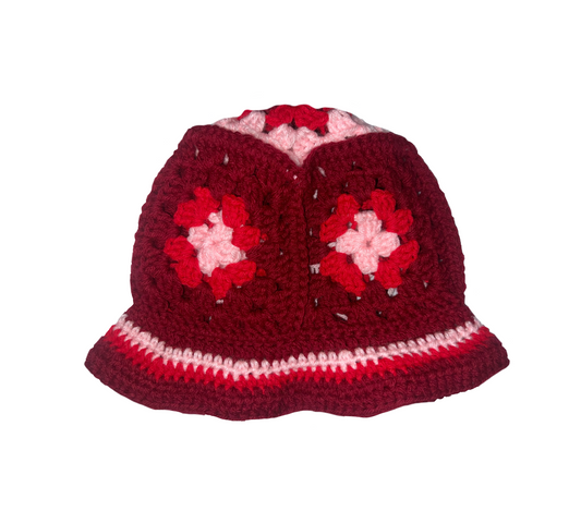 YG Granny’s “Granny Squares” Crocheted Bucket Hat